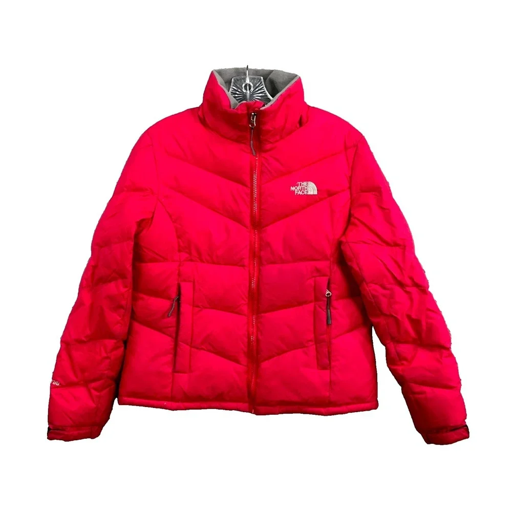 The North Face Puffer Jacket Mens Medium Red Hiking Insulated Gorpcore‎ Outdoor